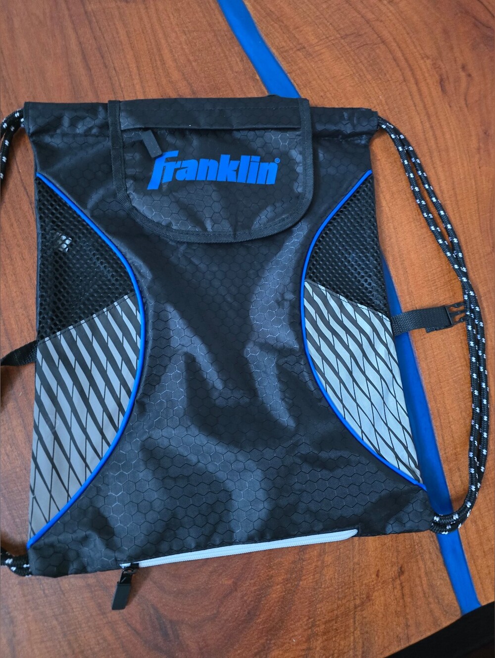 Frankin Black & Blue Drawstring Gym Bag